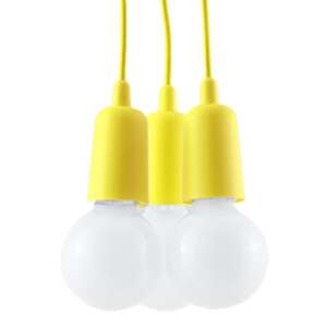 DIEGO 3 gelbe Pendelleuchte, moderne Deckenlampe - Sollux
