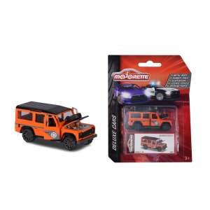 Majorette Deluxe Cars, narancssárga Land Rover Defender 110 játék autó modell, 7,5cm, fém karosszéria, gumi kerekek, nyitható ajtók és motorháztető - Majorette