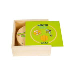 Beleduc Nawito Holzpuzzle-Box, zeigt den Lebenszyklus einer Biene - Schaukelpferde, Schaukeltiere und Entwicklungsspiele für Kinder im Kindergartenalter