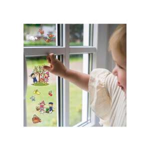 Stickere pentru ferestre Fien & Teun pe o fereastră, copiii se joacă cu stickerele, distractiv, colorat, educativ, animale de la fermă, personaje de desene animate - Nonbrand Jocuri si jucarii creative