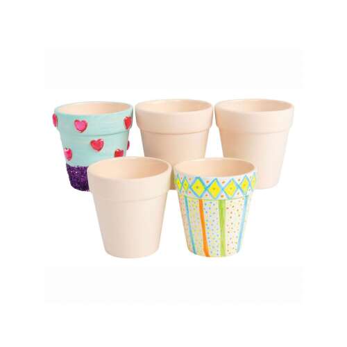 Colorations kerámia cserepek, díszítetlen kézműves virágcserepek készlete