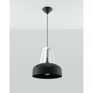 Stylowa czarna lampa wisząca CASCO do nowoczesnych wnętrz - Sollux