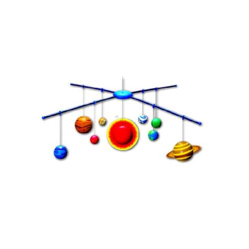 3D glow-in-the-dark solar system mobile, hanging planets, educational toy