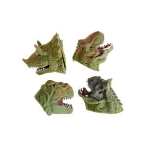 Set of 4 dinosaur finger puppets, assorted designs, green, plastic - Nonbrand Creative Toy