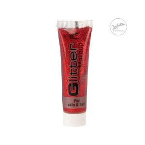 Gel sclipici roșu pentru piele și păr, 20ml, Jofrika Cosmetics - Vopsele pentru fata