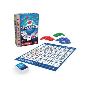 Sequence Travel társasjáték, játéktábla, kártyák és zsetonok - Goliath