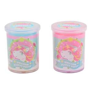 Unicorn Fluffy Putty, pachet de 2, roz și albastru, ameliorarea stresului, jucărie senzorială, jucărie pentru copii - Slime