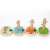 Wooden shape sorting stacking toy for toddlers, featuring a caterpillar design with different colored shapes to stack on each section, with numbers on each section