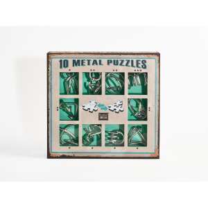 Fém Puzzle Szett - 10 db - Logikai Játék 107128238 - Eureka
