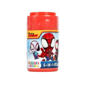 Okidoki Spiderman 5-in-1 Dough, red container with Spiderman and friends, 2 colors - Canenco