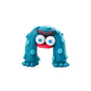 Hey Clay alien monster figure made of blue air dry clay - Hey Clay