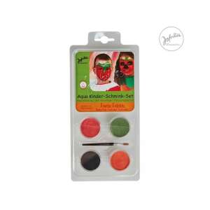 Jofrika Aqua Kinder-Schmink-Set set de vopsea pentru față cu 4 culori, negru, portocaliu, verde și roșu, perfect pentru pictarea feței copiilor - Vopsele pentru fata