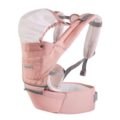 Kikkaboo Babahordozó - Csípőülés - Chloe Pink - 5 hónaptól