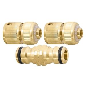 PALISAD Sárgaréz Tömlőcsatlakozó Készlet - Automata Leállás - 1/2" 124018041 - Csatlakozó és kiegészítő