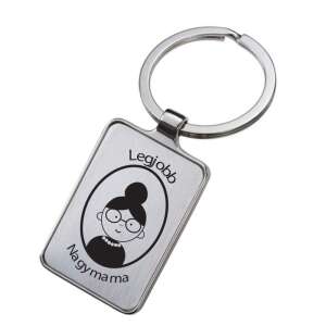 Gravírozott kulcstartó a 'Legjobb Nagymama' felirattal - Ajándék kulcstartó