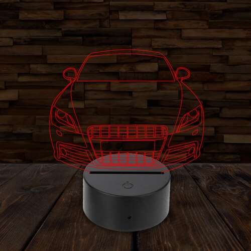3D LED Sportautó Lámpa - Dekoratív Asztali Lámpa - 15cm