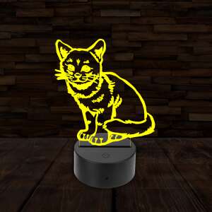 3D LED lámpa - Házi macska 79005492 
