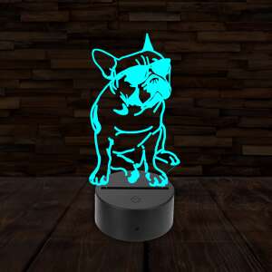 3D LED lámpa - Francia bulldog szemüvegben 79005514 