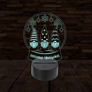 3D LED lámpa - Karácsonyi manók 79005520 