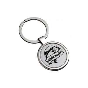 Gravírozott fém kulcstartó hal és a "Legjobb horgász" felirattal - Ajándék kulcstartó