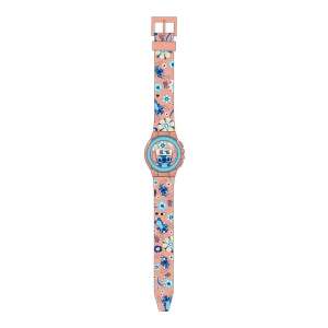 Disney Lilo & Stitch digital watch with floral pattern strap - Fashion & Clothing