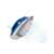 Tefal Virtuo FV1711 steam iron, white and blue, with Durilium soleplate, showing steam