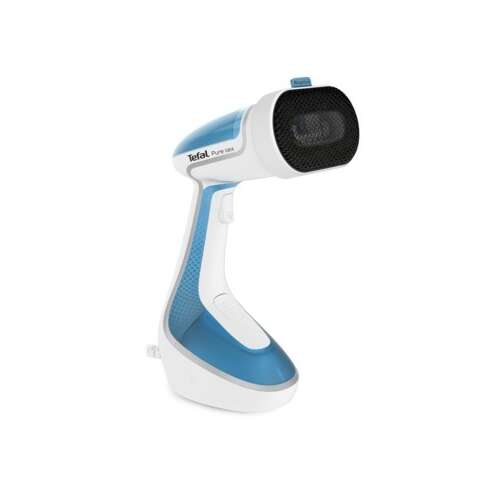 Tefal Pure Tex handheld garment steamer, blue and white