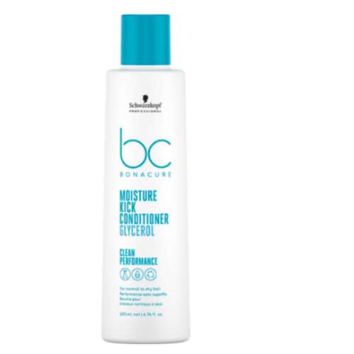 Schwarzkopf Bonacure Moisture Kick Balsam de păr cu glicerină, 200ml, pentru păr normal și uscat