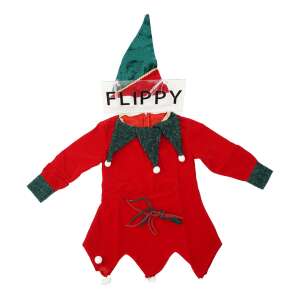 Flippy Leprechaun Christmas costume for girls, red and green velvet, 4-6 years - Costume for Kid