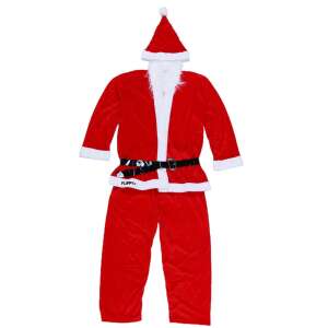 Costum de Moș Crăciun Flippy® pentru adulți, catifea roșie, 5 piese - Flippy Costume de Moș Crăciun