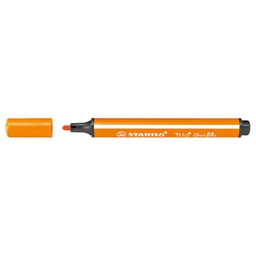 STABILO "Trio Scribbi" Felt-tip Pen, 1.5-2 mm, spring-loaded tip, orange