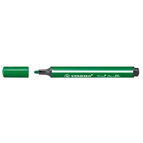 Stilou cu vârf de fetru, 1,5-2 mm, peniță cu arc, STABILO "Trio Scribbi", verde