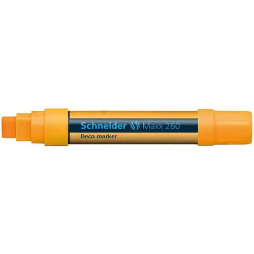 Marker cu cretă, 5-15 mm, SCHNEIDER "Maxx 260", portocaliu
