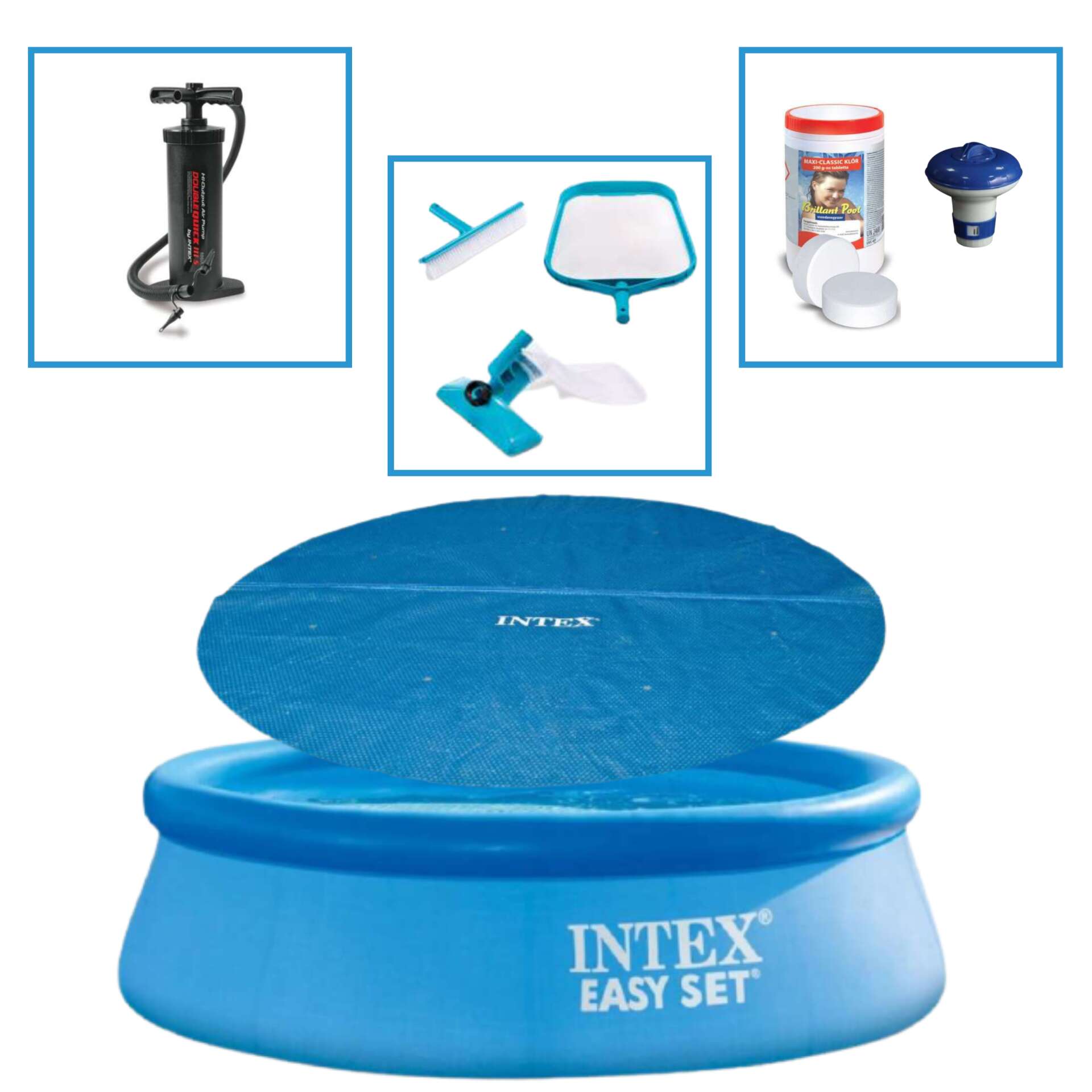 Intex EasySet felfújható Medence Prémium kezdő csomag 244x76cm (28110NP)