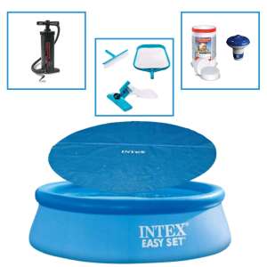 Set Piscina gonflabila 244x76cm Intex EasySet (28110NP) + accesorii 
