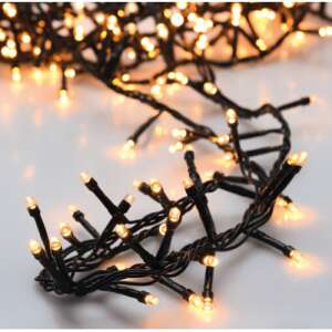 200 LED-es  BOA fényfüzér, kültéri-beltéri elemes, 8 világítási móddal, meleg fehér és Sárga LED-el, 4 m, IP44