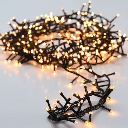 800 LED BOA șir lumini, rețea exterior-interior, cu 8 moduri de iluminare, alb cald, 16 m