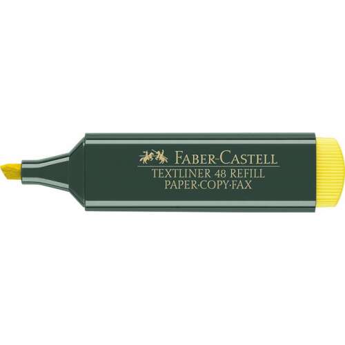 Faber-Castell Textliner 48 sárga szövegkiemelő, 1-5 mm vonalvastagság, papírra, másolásra, faxra