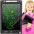 Kruzzel 10 inch black drawing tablet with a girl holding a tablet and drawing a seahorse