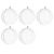 Set of 5 Ruhhy 10cm Clear Acrylic Baubles