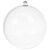 Clear acrylic Christmas ornament ball, 10cm