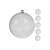 Set of 5 clear acrylic Christmas ornaments, 10 cm diameter
