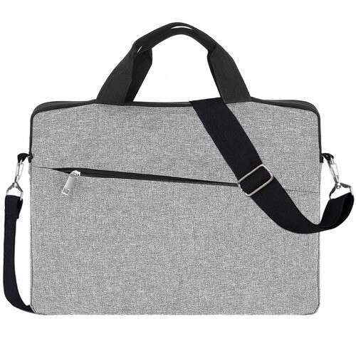 IZOXIS 12-14 Zoll Laptop-Tasche, grau, mit Schultergurt und Griff