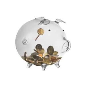 Ruhhy Üveg Malacpersely - Takarékpersely - 12,5x18,5x12cm