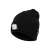 Fekete beanie sapka beépített LED fejlámpával, Trizand 22663