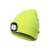 Trizand beanie sapka beépített LED zseblámpával, neonsárga, ferde nézet