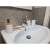 Ikonka White and Brown Bathroom Set on Sink