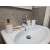 Ikonka White and Brown Bathroom Set on Sink