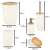 Elegantes 6-teiliges Badezimmerset, ABS + Holz, weiß/braun 79091329