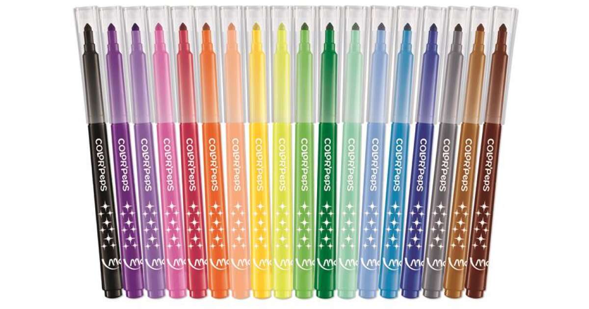 Set mit Markern, abwaschbar, MAPED "Color&#039;Peps Long Life", 18 verschiedene Farben 82875808